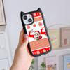 Cat Ear Soft Phone Case for iPhone 16 15 14 13 12 11 Pro Max Plus XR TPU Anti-Drop Transparent Acrylic Back Cover NY29 Merry Christmas Christmas tree