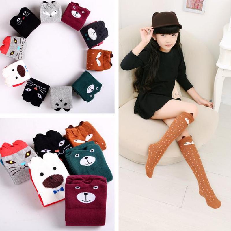 Children's Cartoon Cotton Mid-Calf Socks - Toddler & Baby Girl Long Socks