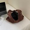 Rivet Faux Suede Shopping Shoulder Bag For Women 2025 Winter Retro Single Crossbody Bags Underarm Dumpling Sweet Tote Bags