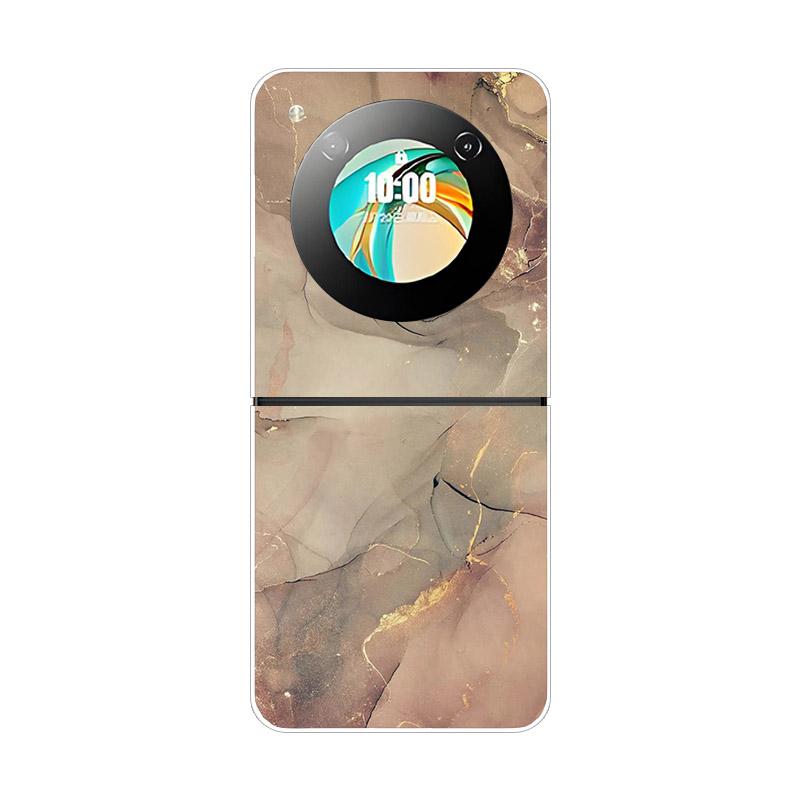 Etui For ZTE Nubia Flip NX724J Modne Malowane Przezroczyste Twarde PC Składane Pokrowiec For ZTE Libero Flip Przezroczyste Etui Funda