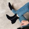 Autumn and winter pointed low boots leather large size women's boots European and American women's leather boots new middle heel rubber sole Mart