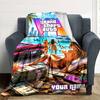 Grand Theft Auto Personalized Text Blanket Throw Personalized Blanket Comfortable Throw For Office Office Chair Couch Home Decor for All Occasions