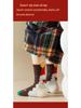 Festive Red Cartoon Mid-Calf Socks for Boys and Girls - Comfortable and Non-Constricting for Autumn and Winter