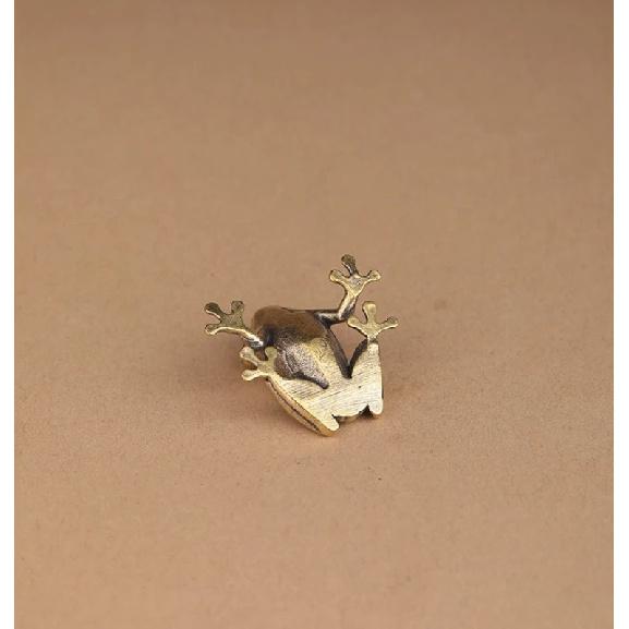 Ρετρό Ορειχάλκινο Μίνι Βάτραχος Μινιατούρες Φιγούρες Ζώων Βιντάζ Βάτραχος Διακοσμητικά Γραφείου Διακόσμηση Σπιτιού Χειροτεχνίες Διακόσμηση Φίλου Τσαγιού