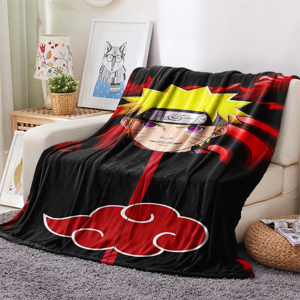 1PC Naruto Cloud Power Patterned Flannel Blanket Suitable For All Seasons For Home Decor Warmth And Comfort Gifts Holiday Present