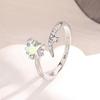 925 Silber Liebesherz Ring für Damen Mädchen Geschenk Linie Perle Koreanischer Süßer Schmuck Geburtstagsgeschenk