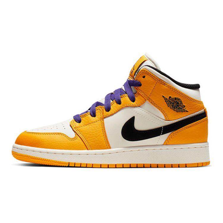 Jordan 1 Mid SE Lakers GS BQ6931-700