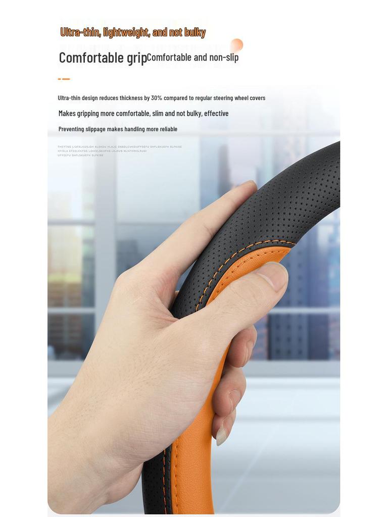 Ultra-Thin Genuine Leather Steering Wheel Cover for Chery Tiggo & Arrizo Models