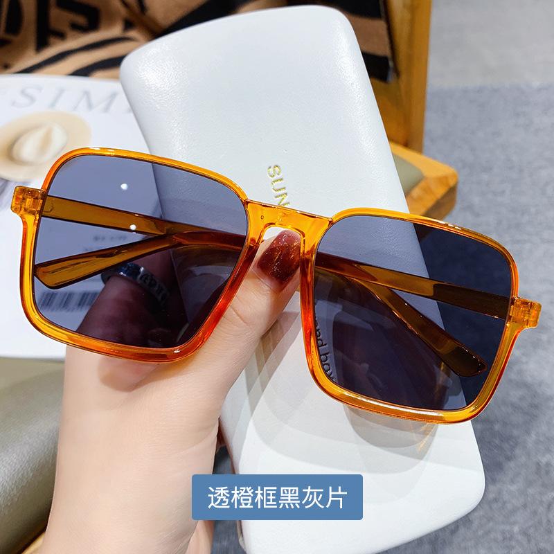 New Fashionable Brown Sunglasses Black Large Frame Anti Blue Light Glasses Computer Glasses Men Clear Glasses  UV400