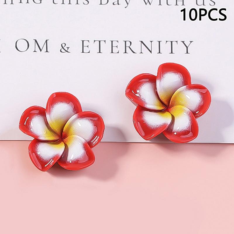 10Pcs Cartoon Simulation Flower Resin Series Jewelry Making Diy Accessories