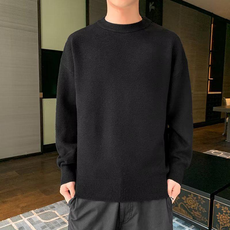 Pánský svetr jednobarevný: Volné, Pohodlné a Všestranné pro Podzim a Zimu