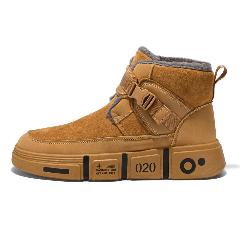 

Хлопковая обувь мужская зимняя теплая плюшевая толстая снежная рабочая обувь для улицы противоскользящая удобная повседневная обувь с ремешком и пряжкой размер 32-44 42 хаки