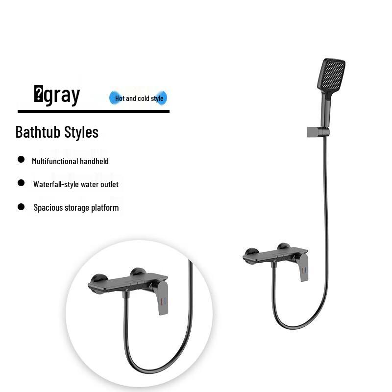 XuanYong Multifunction Bathtub Shower Set with Storage Shelf