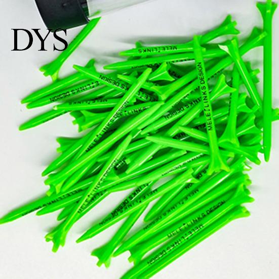 Tee for Reducing Ball Rotation 50Pcs Plastic Golf Tees Three-head Design Professional Reduce Friction Serving Pins Performance-enhancing 38/6983mm