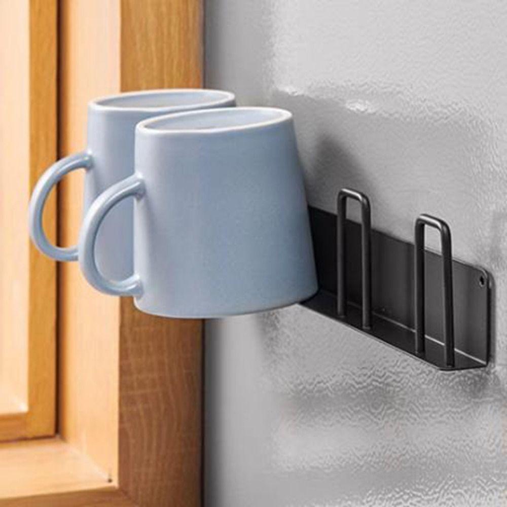 No Drilling Coffee Cups Holder Metal Cup Holder Multifunctional Cup Storage Rack  Kitchen