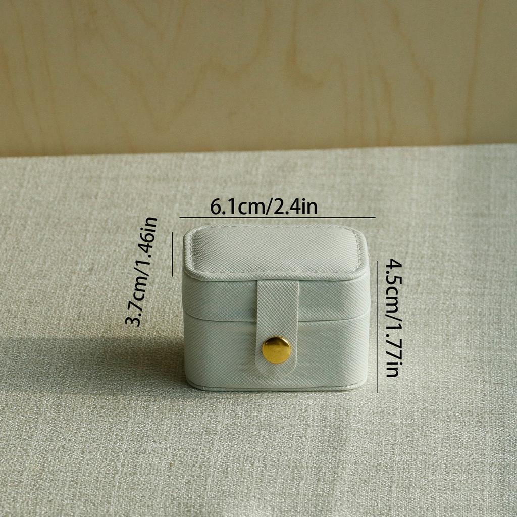 White PU Jewelry Box Ring Earring Holder Pendant Necklace Container Jewelry Storage Box Jewelry Display Stand