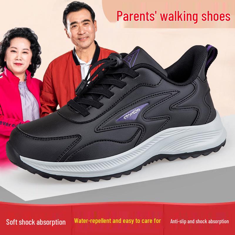 Women s Water-Repellent Non-Slip Leather Casual Shoes for Elderly Moms - 2025 Spring/Autumn Collection 40