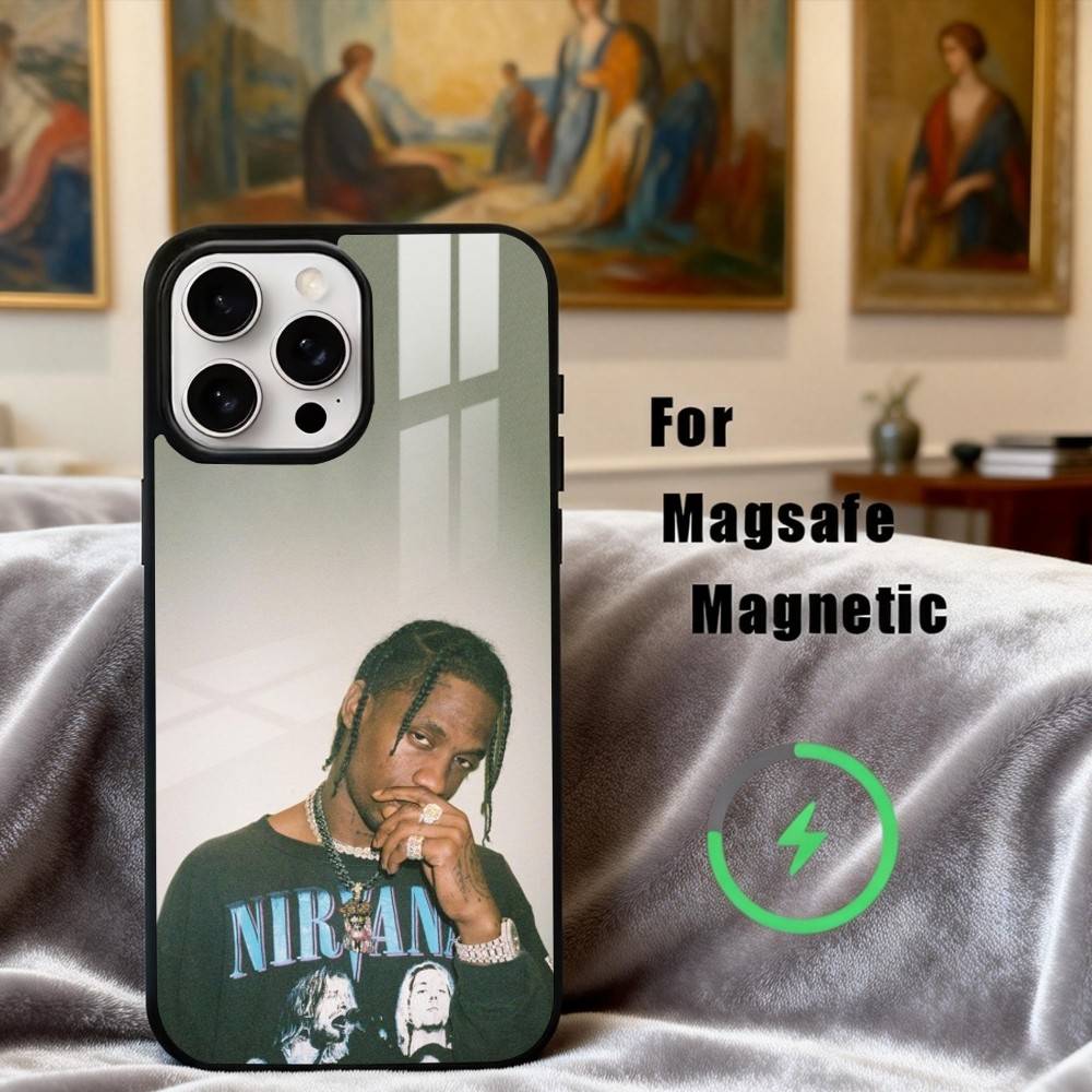 Confident T-Travis S-Scott-T Phone Case For iPhone17,16,15,14,13,12,11 Plus,Pro Max Magnetic For Magsafe Wireless Charging