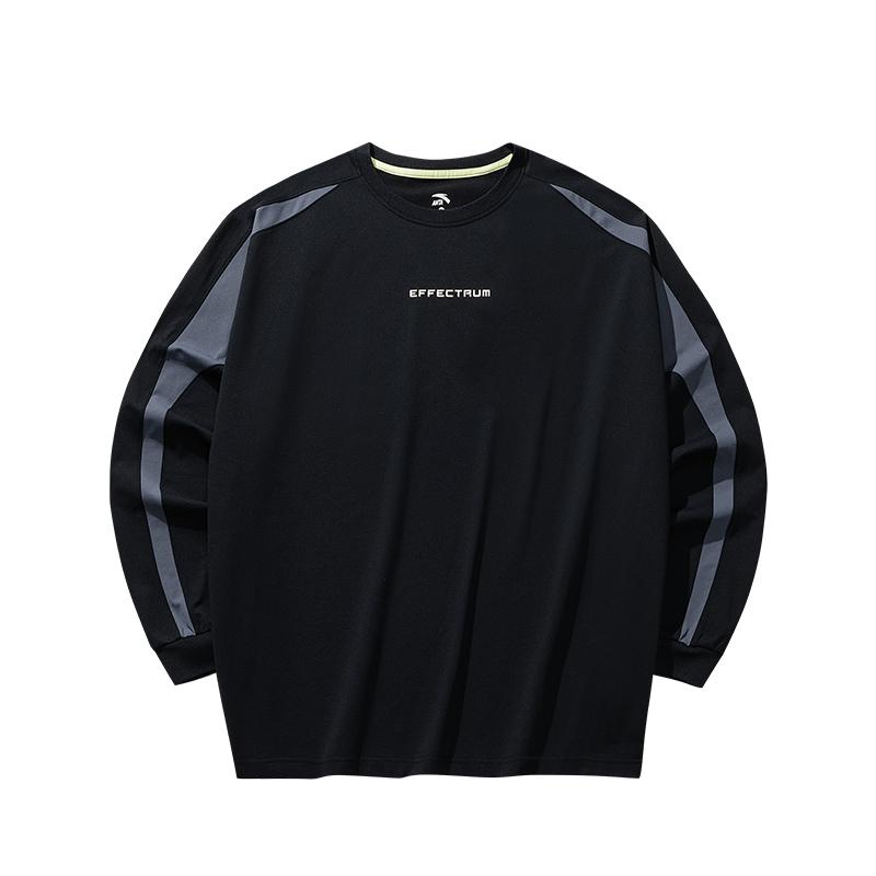 

Anta Moisture Wicking Loose Fit Letter Splicing Sports Crew Neck Long Sleeve T-Shirt Men Tops 972531402-3 S