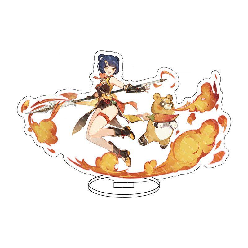 Barbatos Genshin Impact Keqing Barbara Acrylic Figure Stand Decoration Display