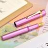 Hongdian M2 Mini Fountain Medium Soft Slim Pocket Travel Pen Pen, Purple, Nib, Nib, Aluminum,