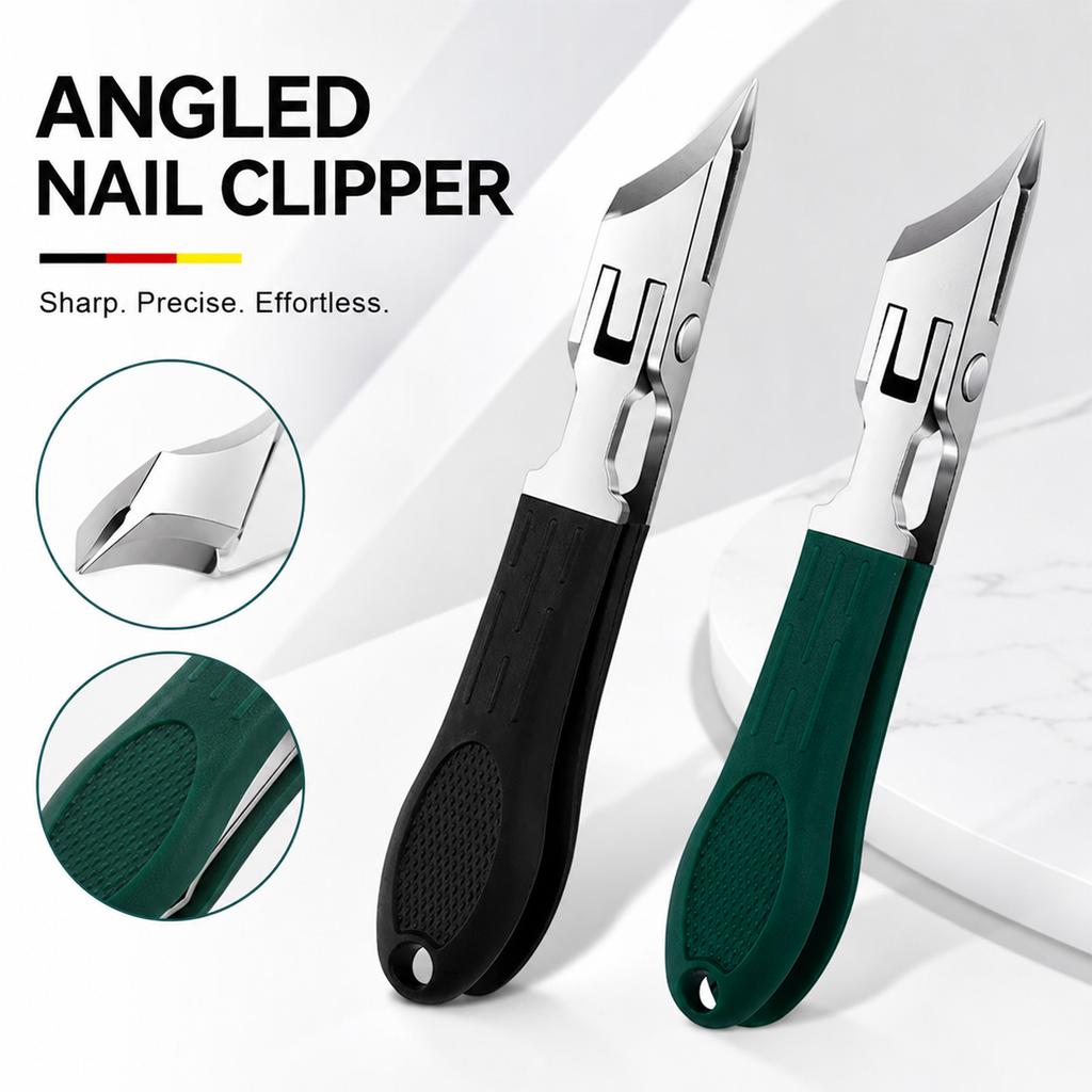 Slant Tip Nail Clipper, Stainless Cuticle Nipper for Manicure and Pedicure