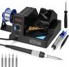 Soldering Station,100W Soldering Iron Set,180°C- 480°C Adjustable Temperature Soldering Station,LED Display,Desoldering Pump,5 Soldering Tips