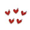 10pcs Gold Plated 10*12mm Stainless Steel Charm Enamel Heart Pendants Mixed Accessories For DIY Necklaces Making Findings