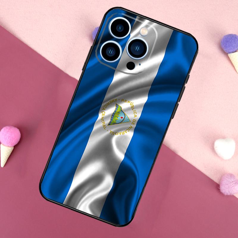 

Nicaragua Flag Phone Case For iPhone 16 17 Pro Max 17 Air 16E 13 12 Mini 14 15 Plus 11 Pro Max Back Cover For iPhone 17Pro MAX