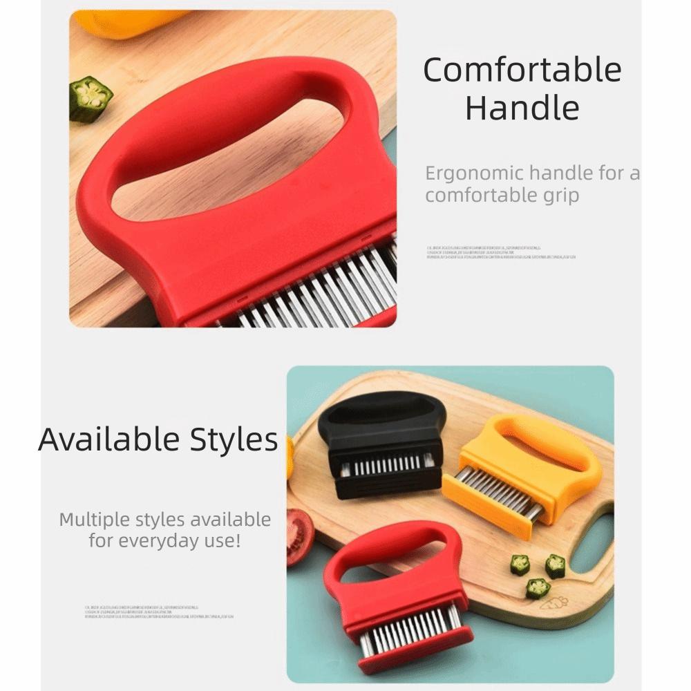 Stainless Steel Blades Meat Tenderizer Ultra Sharp Needle with Cover Tenderizing Beef Mallet Convenient Comfortable Grip