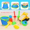 Sandbox dump truck sandbox foldable bucket water sand outdoor outing play sea river beach snow bath random color set, 15-piece set, play, set, play,