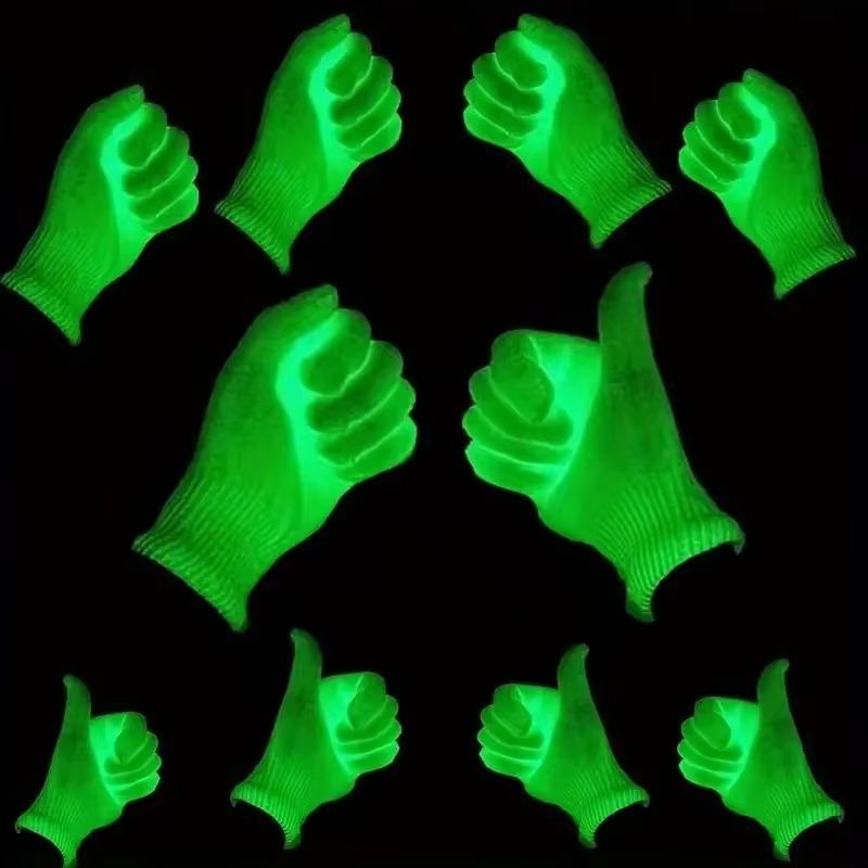Fluorescent Green Gloves Glow In UV Neon Glove Neon Party Supplies Glow In Blacklight UV Light Theme Party For Birthday Decor