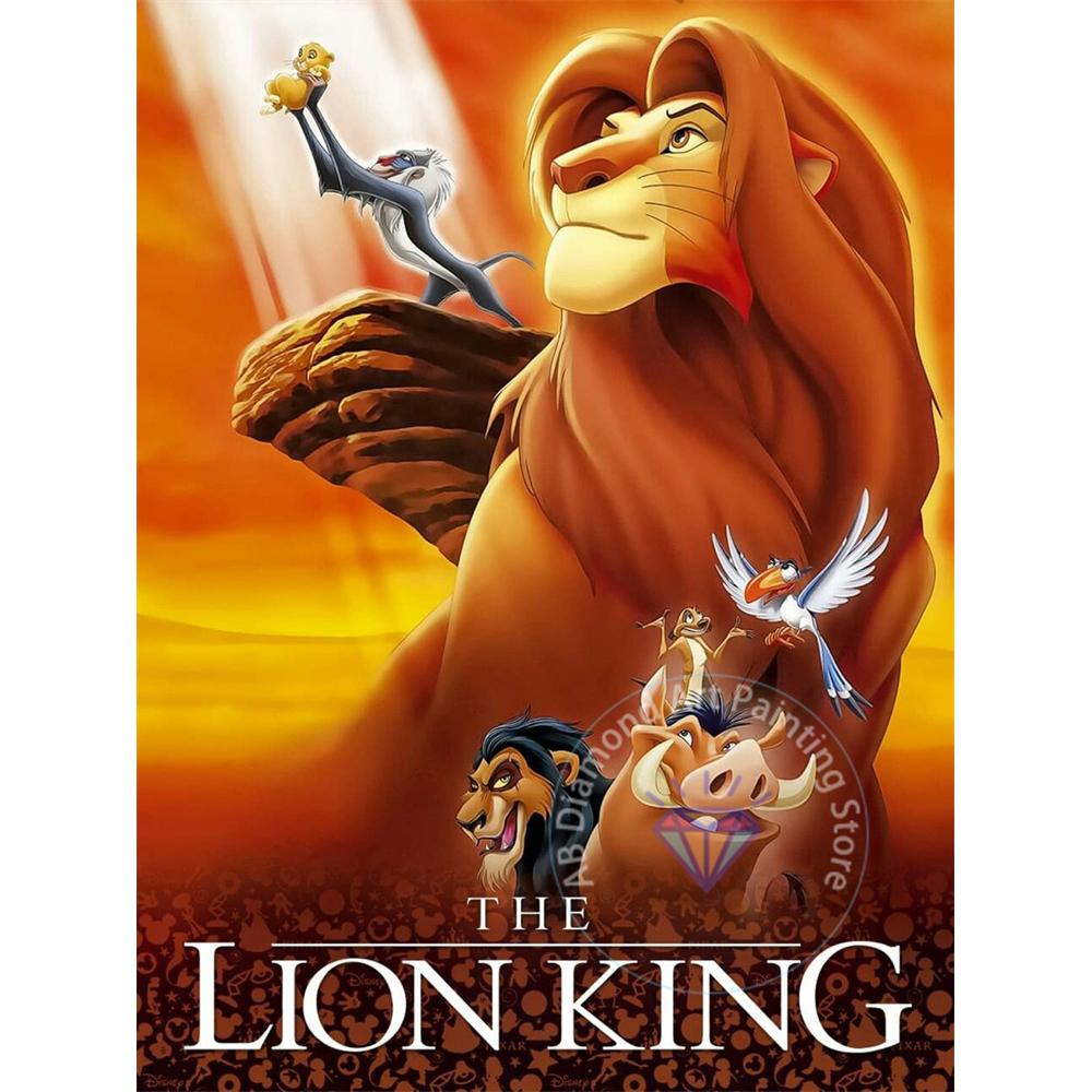 The Lion King Diamond Painting Set 5D DIY Diamond Cross Embroidery Handmade Art Adult and Children's Gifts Home Decoration