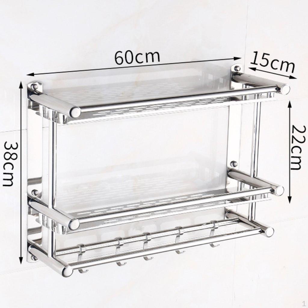 MultiTier Mounted Rack RustResistant Towel Holder Waterproof Bathroom Organizer for Apartment