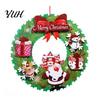 Christmas Wreath Ornaments 3D Pendant with Hanging Rope, Cartoon Garland Ornaments, Tree Decor Lightweight Paper for Holiday Party Home And