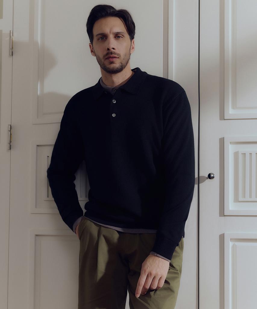THEKNITCOMPANY (M) Fine Wool Collared Knit 3 Colors