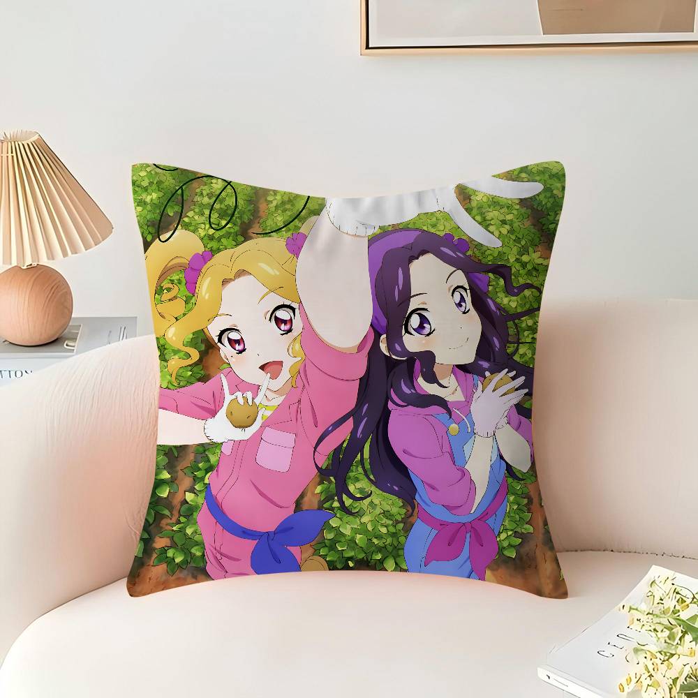 Aikatsu! Cushion Cover Car Throw Pillow Case For Sofa Car Christmas Gift 40x40cm 45x45cm