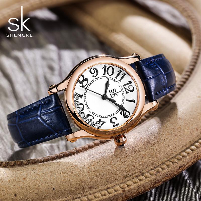 SHENGKE Oryginalny Design Damskie zegarki kwarcowe Moda Najlepsze style Damskie zegarki Najlepsze prezenty Zegar dla żony, rodziny