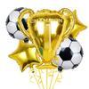 Gold Trophy Balloon Sports-Themed Party Decorations: Soccer, Basketball, and Volleyball for Children's Birthday Parties