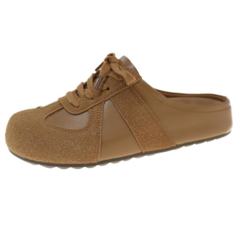 Slippers Women Summer Slides Loafers Platform Med Female Shoes Cover Toe 2025 Flat Luxury Fabric Rubber PU Rome Cotton