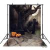 Halloween Dark Graveyard Pumpkins Photography Backdrops for Photo Studio Vinyl Backgrounds for Children Portrait Photo Shooting