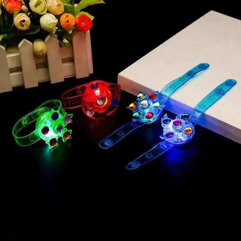 1 Stück leuchtende Armbänder LED-Licht Uhr Ringe Kreisel Handkreisel Leuchten im Dunkeln Fidget Spinner Finger Stressabbau Spielzeug