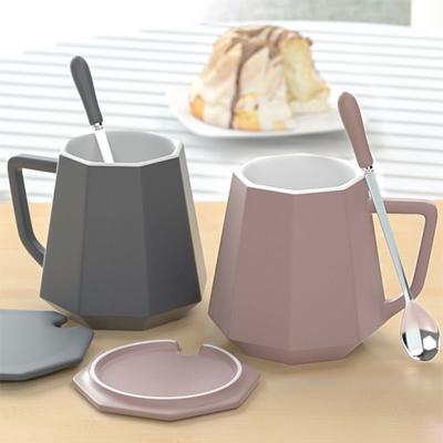 Nordic Style Simple Solid Color Cup Ceramic Water Cup Milk Cup Breakfast Cup Diamond Shape Cup