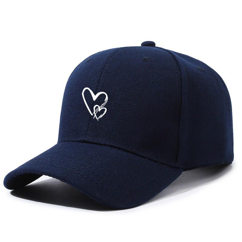Heart Print Baseball Cap - Men's & Women's Trendy Sun Protection Hat for Outdoor Sports & Casual Wear