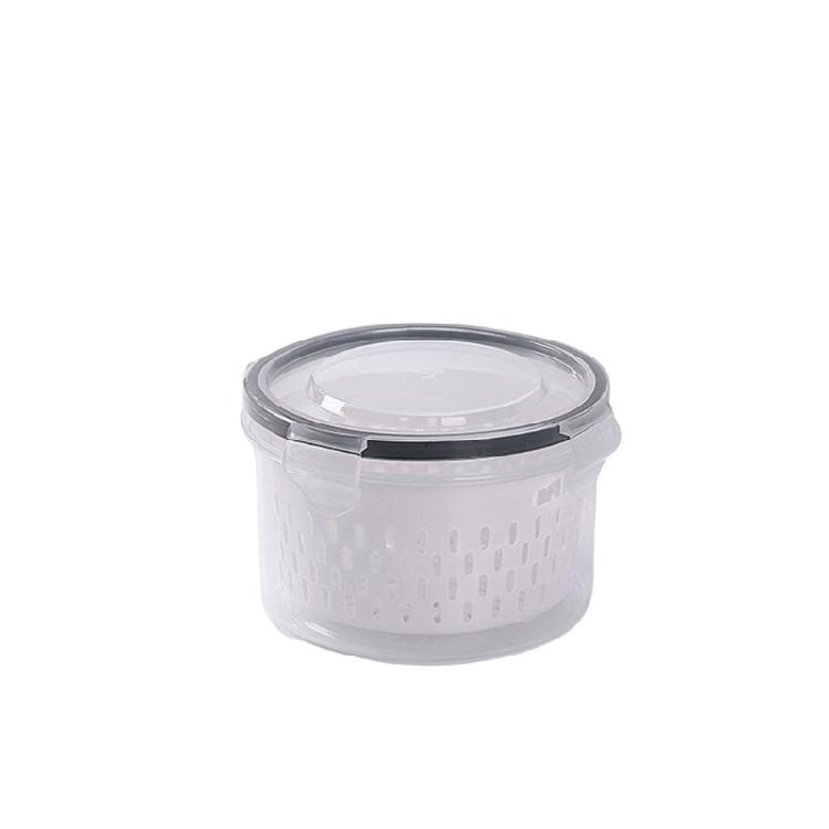 Abtropfkorb zur Lebensmittelaufbewahrung Praktische Kühlschrank-Frischhaltebox mit Deckel