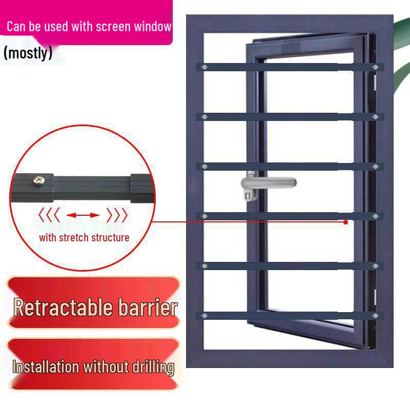 Proteção de Janela Infantil Sem Furos & Rede Antifurto Invisível