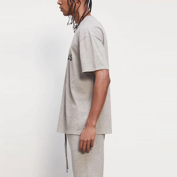 Fear of God Essentials T-Shirt Heather Oatmeal Unisex Tops Grey 0125-25050-0229-260