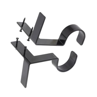 2 ks Držák záclonové tyče Ocel Nosnost 20 lb Snadná instalace Háčky na jednu záclonovou tyč pro