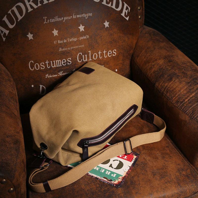 Leisure Backpack Multifunctional Small Bags Men's Canvas Handbag Casual Bag Portable Travel Sports Gym Shoulder Bag