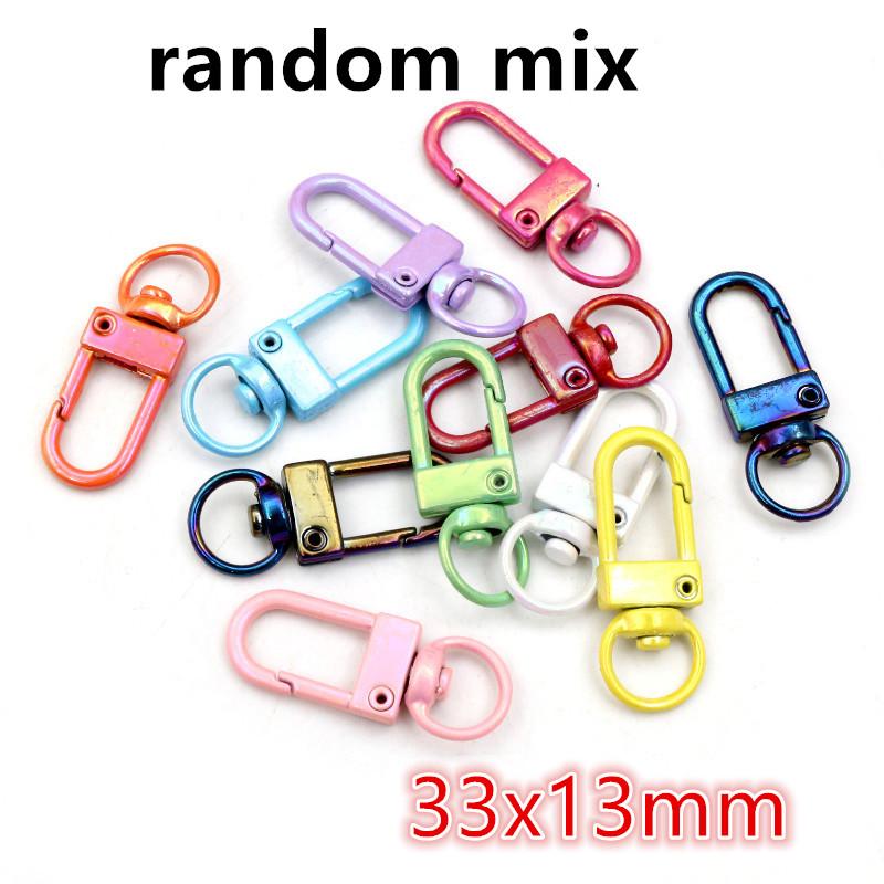 10pcs/lot Snap Lobster Clasp Hooks Gold Silver Plated DIY Jewelry Making Findings for Keychain Neckalce Bracelet Supplies